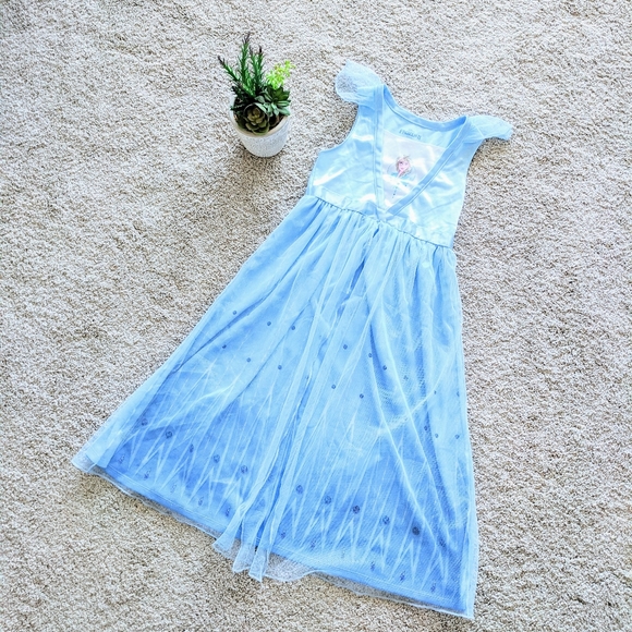Disney Other - Girls Elsa Blue Nightgown